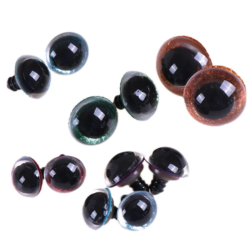

16-24mm 10pcs Mix Color Shinning Plastic Doll Eyes Craft Eyes with Washer DIY For Plush Bear Stuffed Toys Animal Puppet Dolls