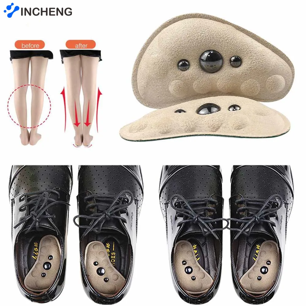 

X/O Legs Orthopedic Magnet Massage Insoles Arch Support Orthotic Insole Flatfoot Corrector Pedicure Insoles Cushion Heel Pads