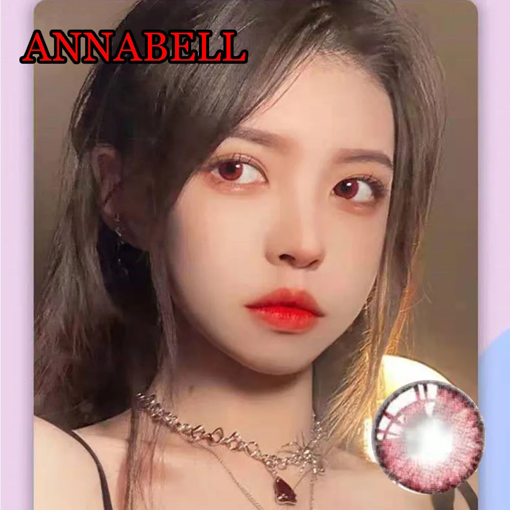 Hotsale Red Anime Contacts Lenses for Cosplay Fire Color Fancy Eyes Makeup Tool контактные линзы ANNABELL | Красота и