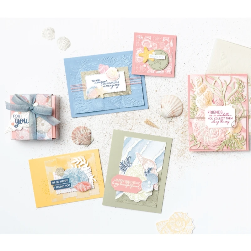 

Conch Metal Cutting Dies Photopolymer Clear Stamp For DIY Scrapbook Paper Card Photo Album Embossing Decoration Craft Template