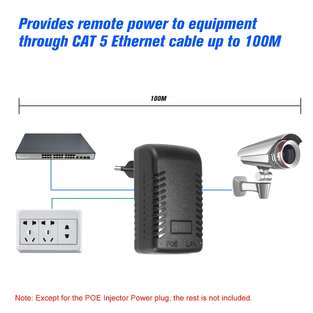 POE инжектор адаптер совместимый с IEEE802.3af для IP-камеры телефона беспроводная точка