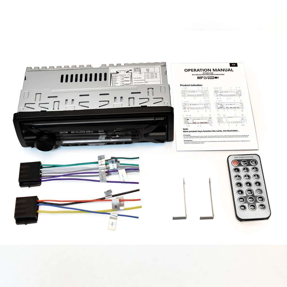 

Car Radio 1din Autoradio Aux Input Receiver Bluetooth Stereo MP3 Multimedia Player Support FM/MP3/WMA/USB/SD Card