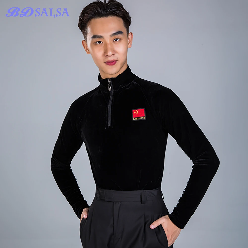 2020 Tops Modern Coat Female Sexy Long Sleeve Dance Costume Adult Practice Latin Dance Square Dance Clothes ID142 Long Sleeve