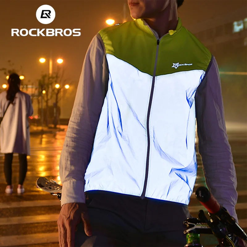 Светоотражающий велосипедный жилет ROCKBROS мужская куртка ветрозащитная дышащая