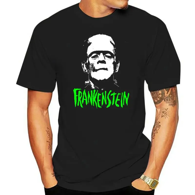 

2017 New Frankenstein Horror Death Scarry 3D Printed Men 100% Cotton Tee Tops High Quality O-Neck Short Sleeve Tee