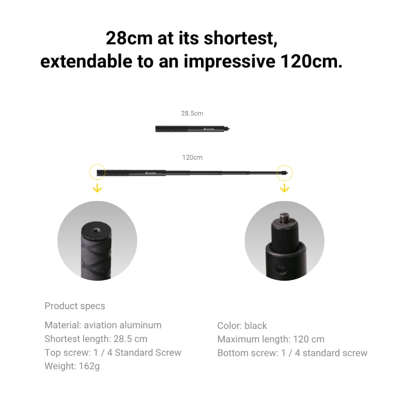 Insta360 ONE X2 1.2M Invisible Selfie Stick Compatibility With X2/ONE R/ONE X/ONE | Электроника