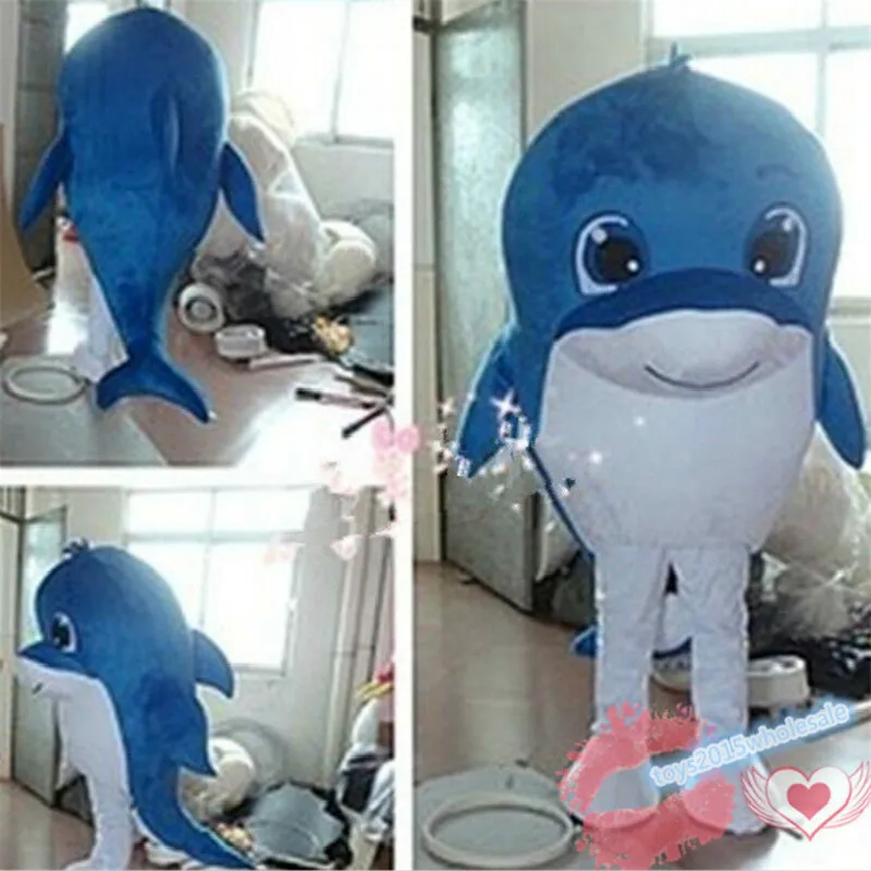 Костюм талисмана дельфина Карнавальный пушистый костюм Вечерние меховые
