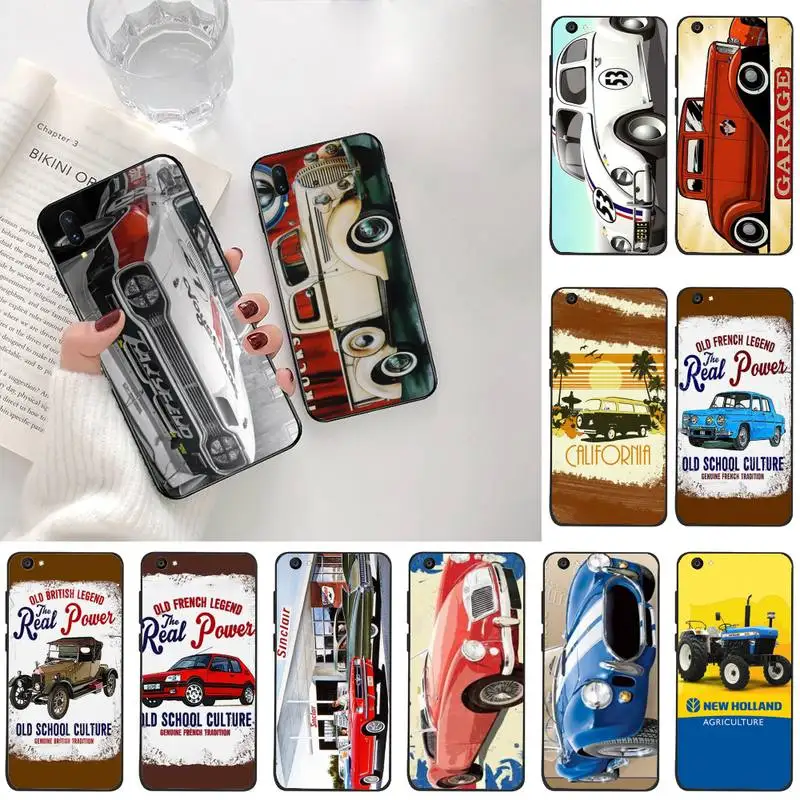 

HUAGETOP Classic Old Style Car Signs Bling Cute Phone Case For Vivo Y91c Y17 Y51 Y67 Y55 Y7s Y81S Y19 V17 vivos5