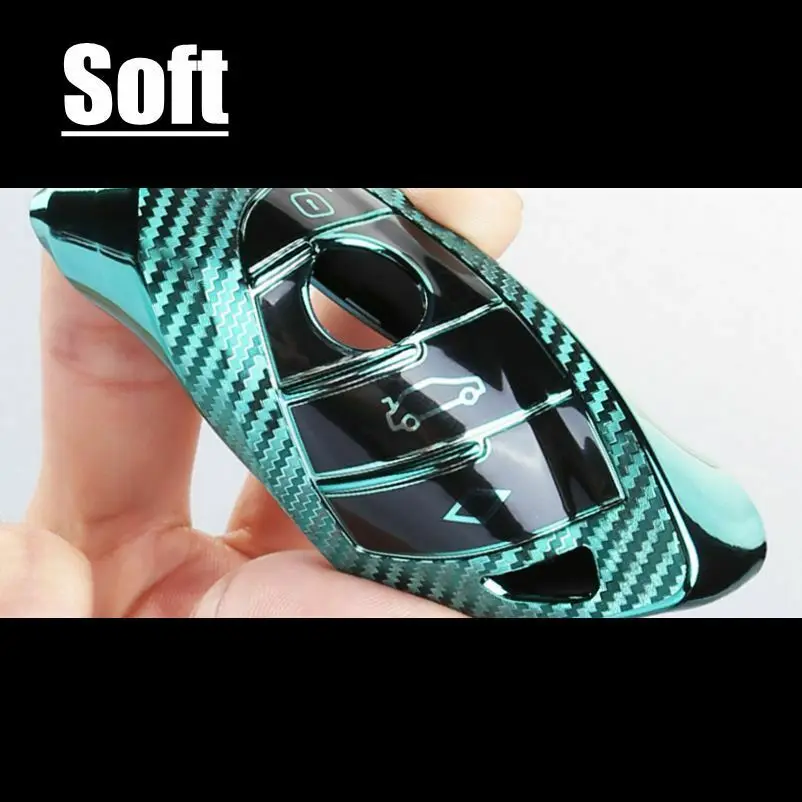 1 шт. углеродного TPU чехол для автомобиля брелка с ключом Toyota Camry CHR Prius Corolla RAV4 Avalon