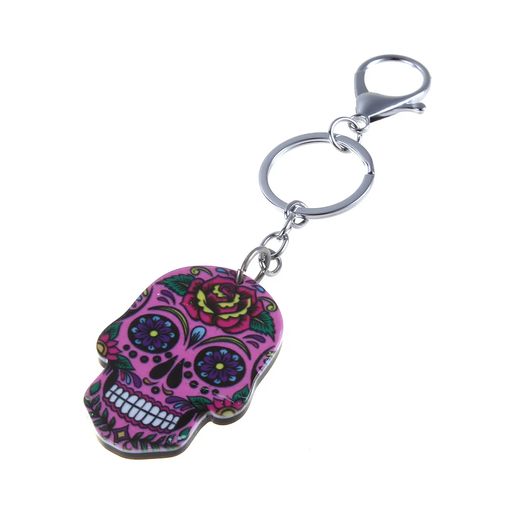 Брелок для ключей с черепом Calavera Мексиканский сахарный череп Лобстер брелок на