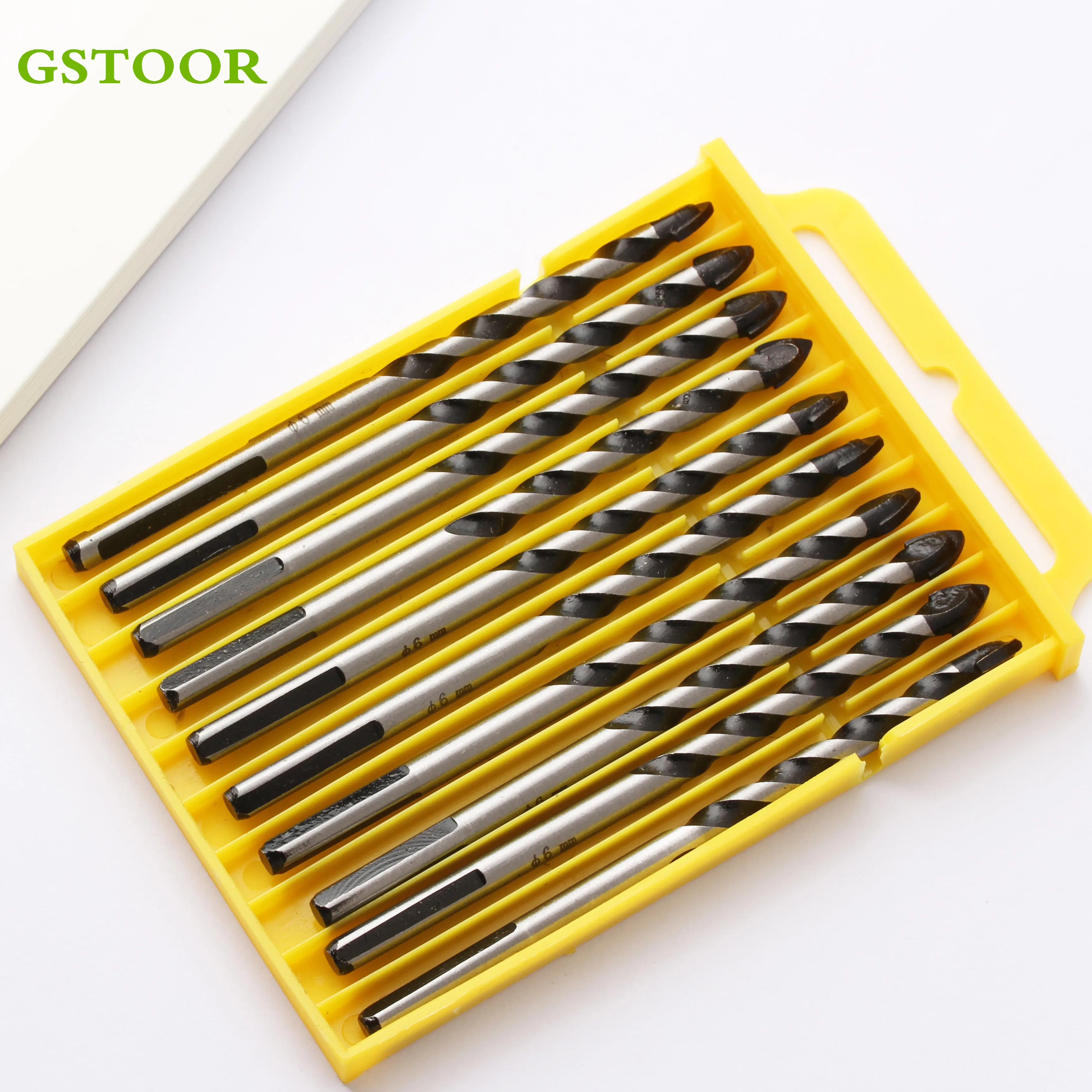 1 Набор 6 мм спиральное сверло для стен треугольное керамических стекло бетона