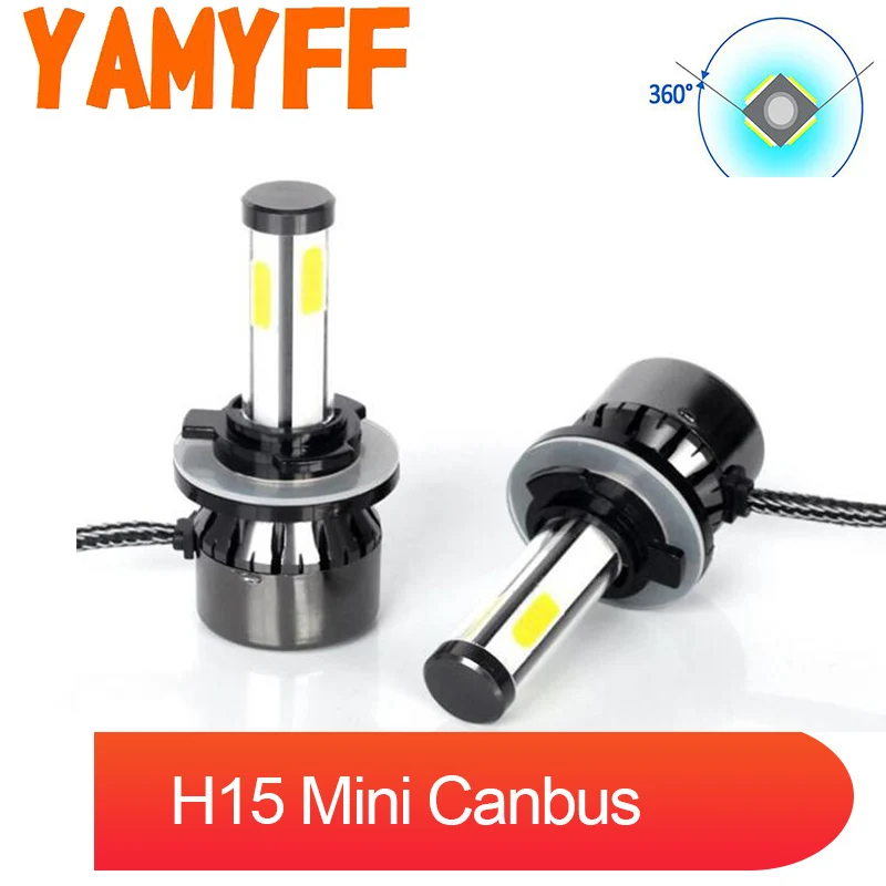 Мини Canbus H15 H13 H4 светодиодные Автомобильные фары D2S лампы 4 босветильник D1S D3S D4S