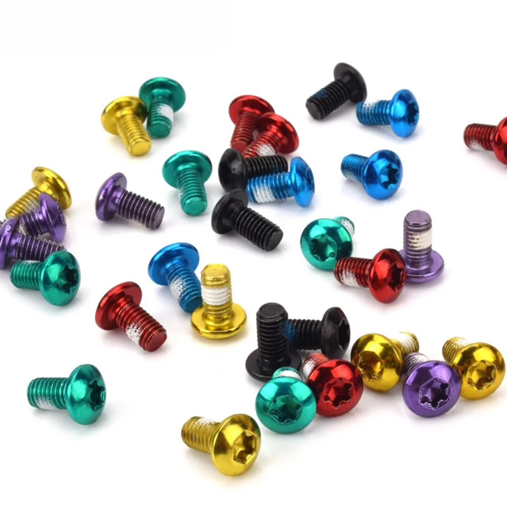 

12PCS Colorful Bicycle Disc Brake Rotor Torx Bolts T25 M5x9mm Torx MTB Bike Stainless Disc Brake Rotor Bolts Fixing Screws