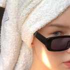 Очки солнцезащитные женские прямоугольные винтажные, брендовые дизайнерские солнечные очки кошачий глаз в стиле ретро, для вождения, 2021