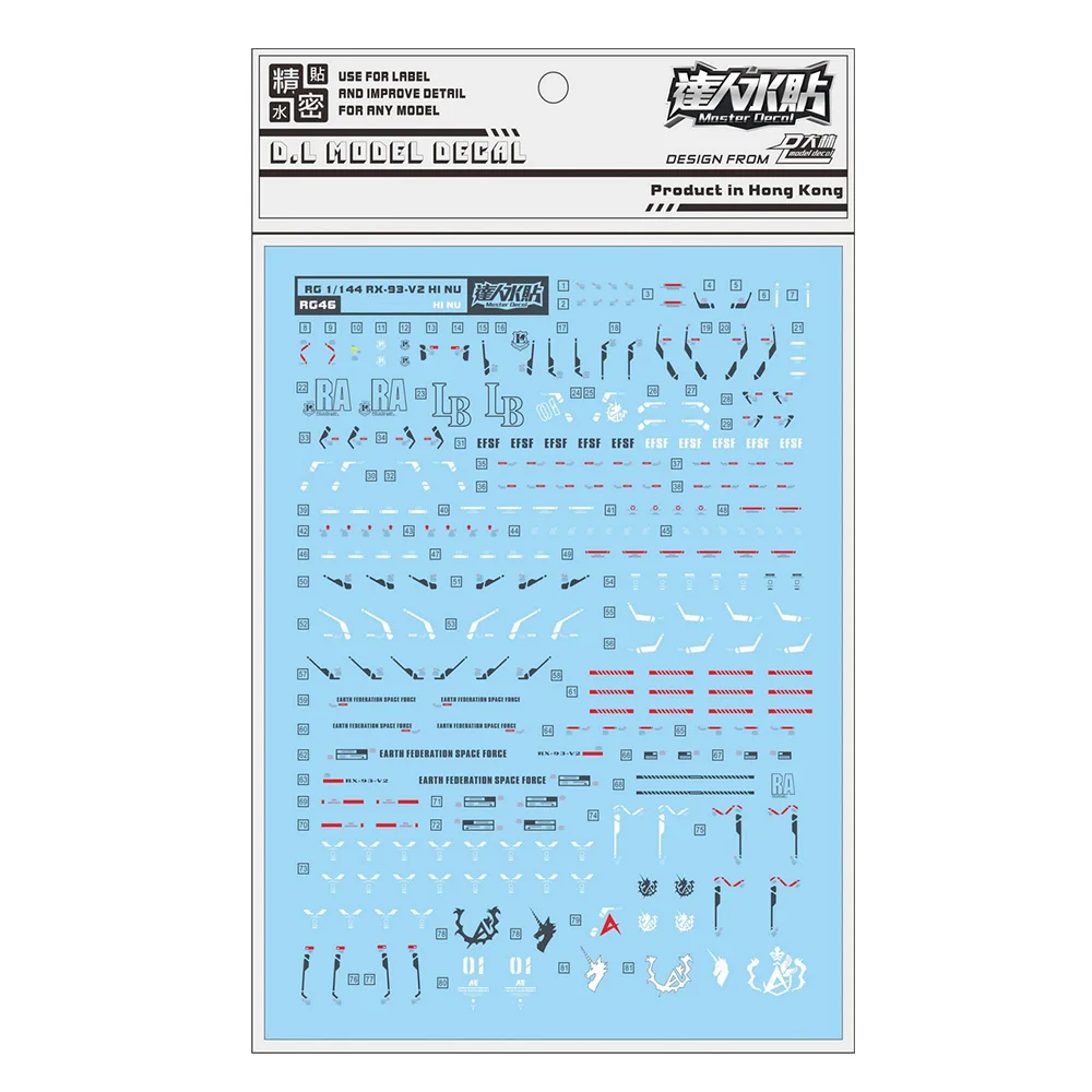 Водная наклейка Dalin RG46 RG 1/144 RX-93-V2 HI NU Manatee водная | Игрушки и хобби
