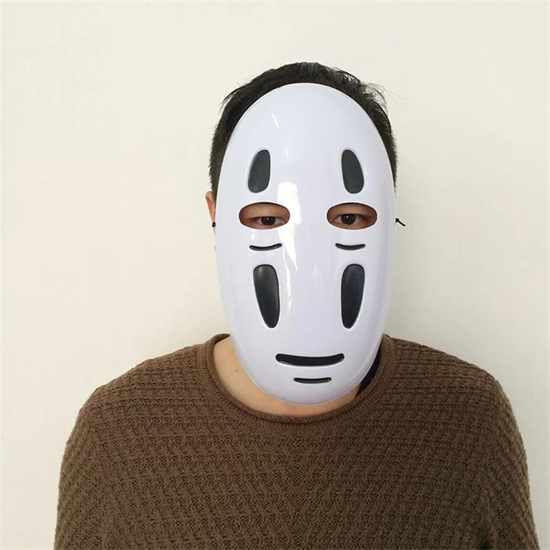 ANGRLY Style Miyazaki Spirited Away No-Face Mask Faceless Cosplay helmet fancy Anime Halloween party Costume japanese masks Toys | Дом и сад
