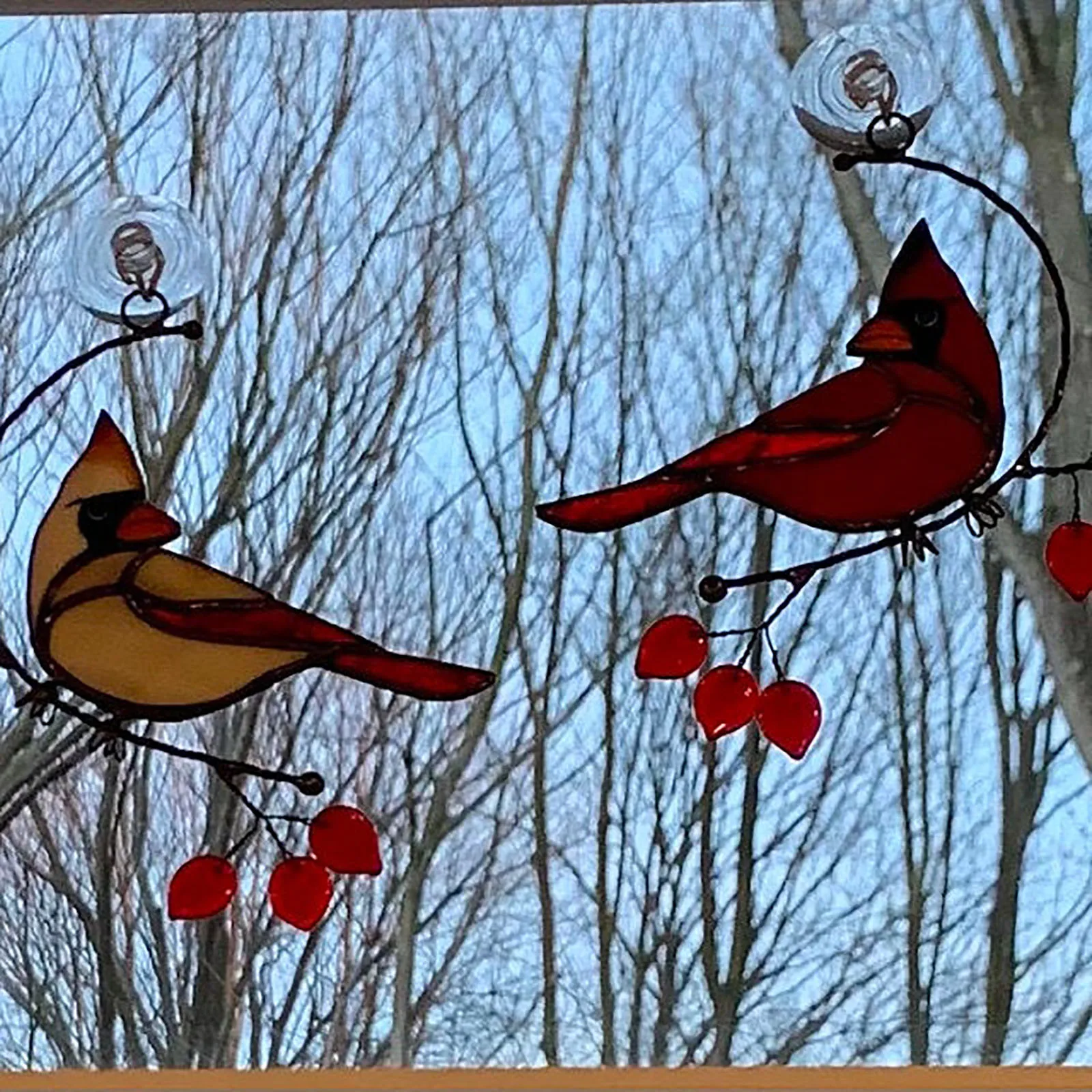 

2pcs Colorful Bird Hanging Window Decoration Pendant Family Cute Party Decorations Wedding Supplies For Home Hanging Craft