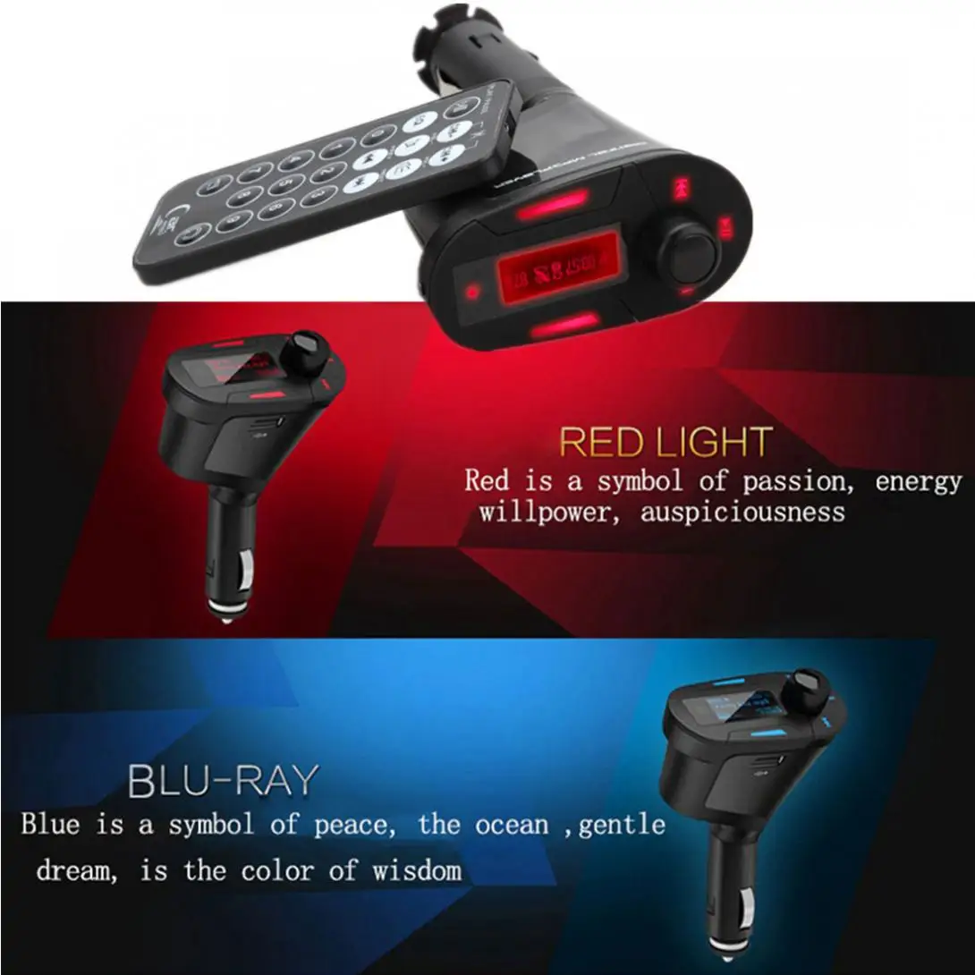 Автомобильный аудио MP3 музыкальный плеер беспроводной fm-передатчик модулятор Автомобильный комплект ЖК-дисплей USB SD MMC с пультом дистанционного управления