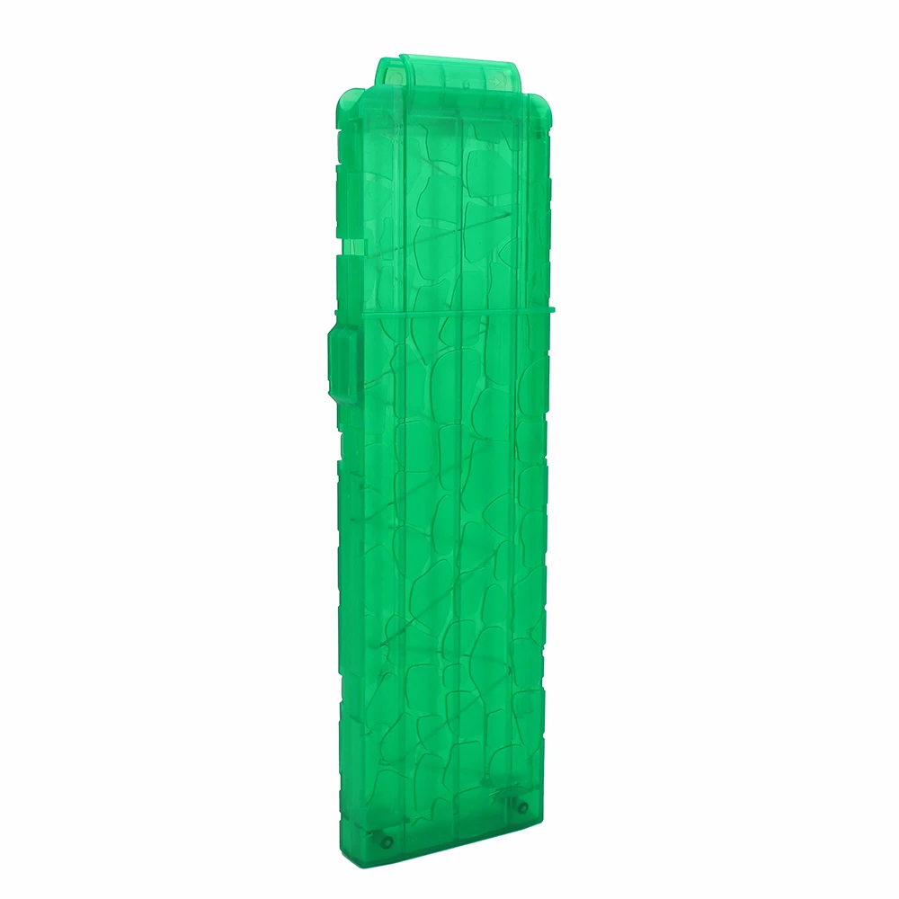 Transparent green Новые 20 журналов для перезарядки зажимов круглые Дартс Замена пластиковых журналов игрушечный пистолет мягкая пуля клип-прозрачный синий - Цвет: Transparent green