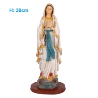resin tabletop decor blessed saint virgin mary statue our lady of lourds figure figurine sculpture jesus christ statue figurine