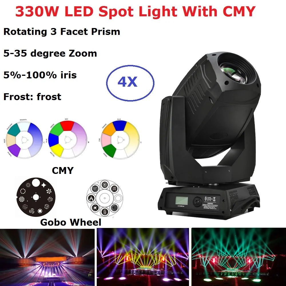 LED 330W Spot Moving Head Light DMX Wash Zoom Moving Head Light Professional Dj Bar Party Light Music Stage Dj Lighting Effect