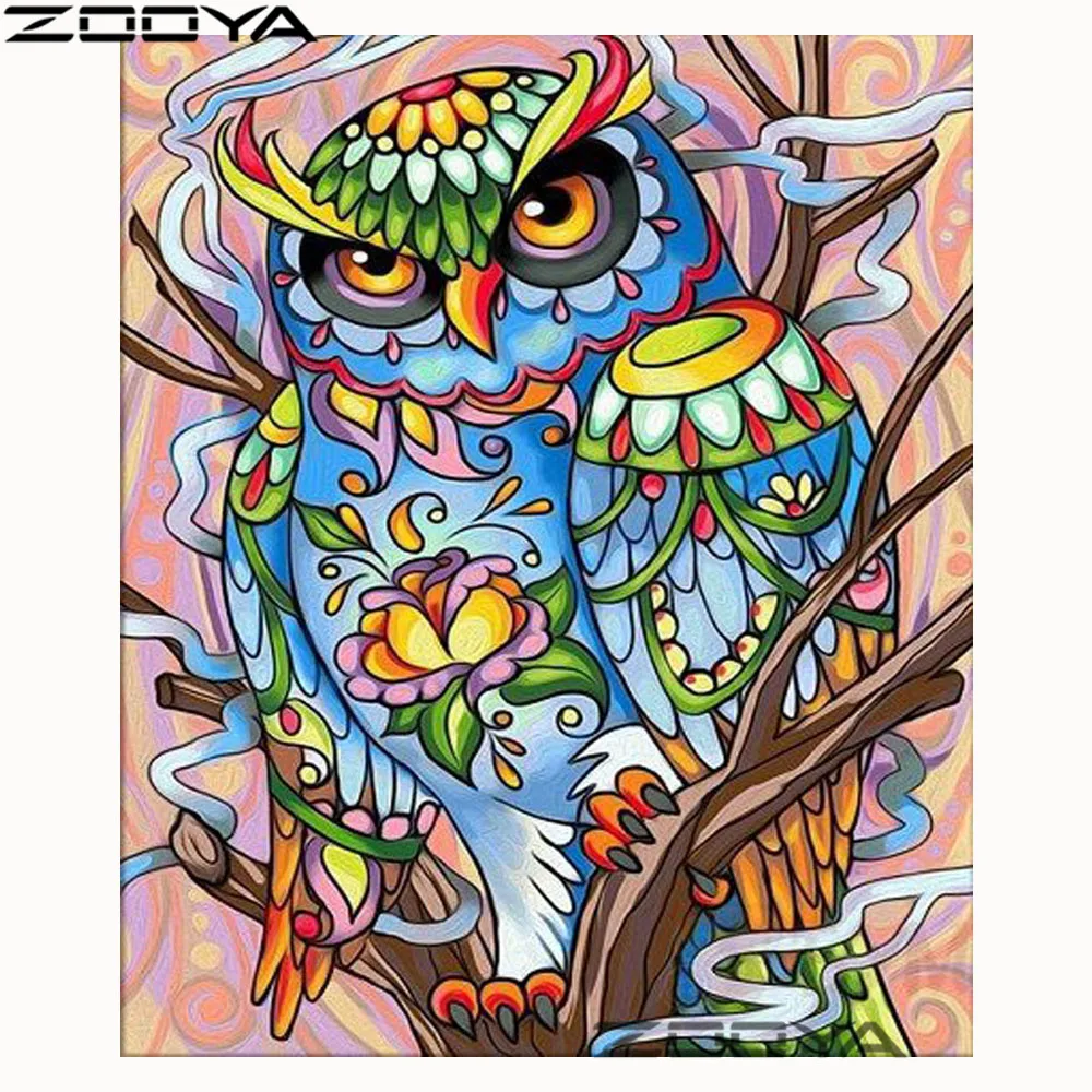 Zooya картина с алмазной отделкой животные цветы полная фигурация 5D DIY Алмазная