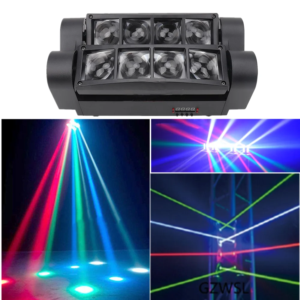 Миниатюрный светодиодный светильник 8x6 Вт луч паука с движущейся головкой