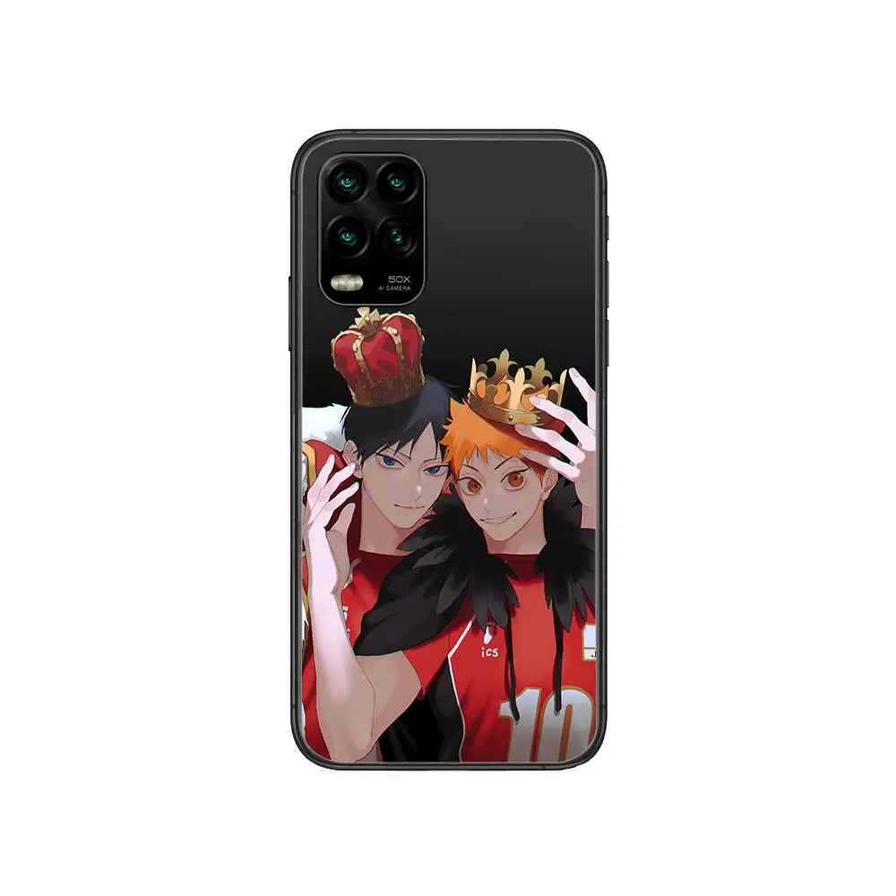 

Anime Haikyuu style cartoon Phone Case For XiaoMi Redmi Note 10 9S 8 7 6 5 A Pro T Y1 Anime Black Cover Silicone Back Pre