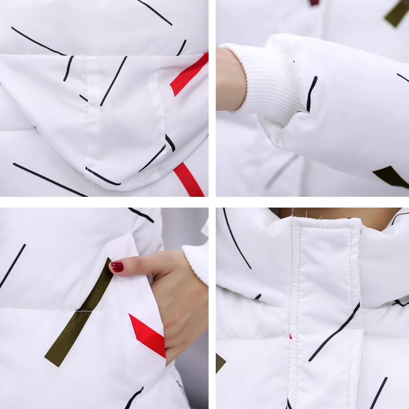 

Hooded Winter Jacket Women Black White 2019 High Quality Womens Coat Long Parka Warm Thicken Outwear Camperas Mujer Invierno