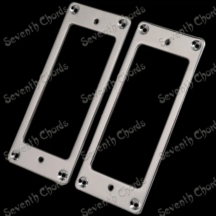 ein set 2 pcs mini stil metall flache basis pickup humbucker ring für elektrische gitarre montage innen rahmen größe 69mm x 29mm free