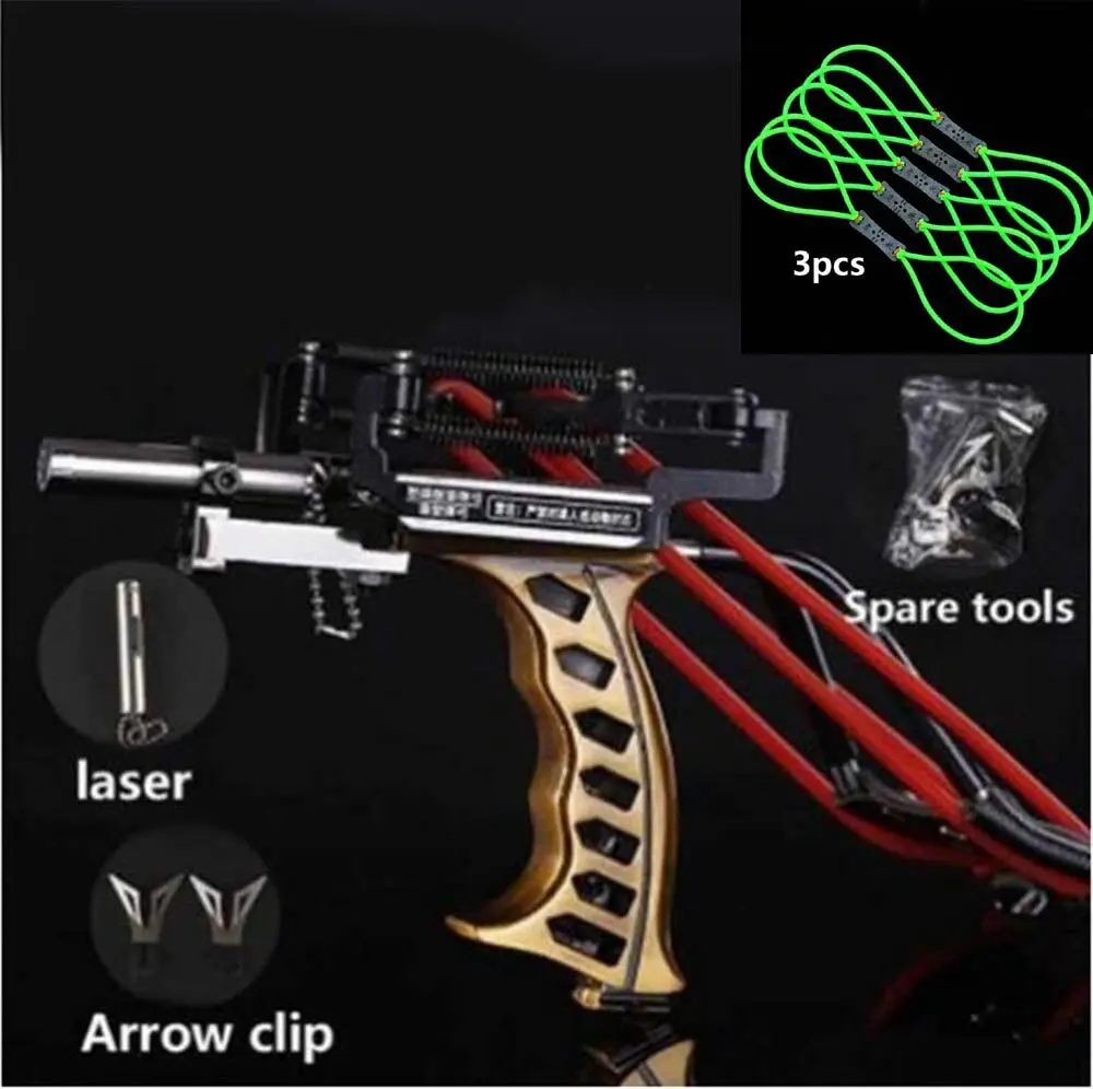 

Powerful elastic hunting fishing slingshot bow and arrow rest bow laser slingshot shooter bolt shooting fish 2019 new
