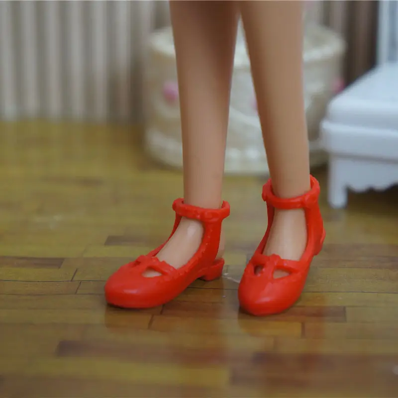 red 30 пар кукольных женских туфель для принцессы; Модные женские кукольные повседневные туфли; Аксессуары для кукол; обувь на высоком каблуке; обувь для девочек - Цвет: red
