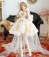 new platinum wedding dress gothic retro dress european skirt 13 sd dd sd16 bjd doll clothes