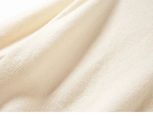 

Autumn Women Knitwear Sweater Top Slash Neck Simple Elegant Casual Jumper