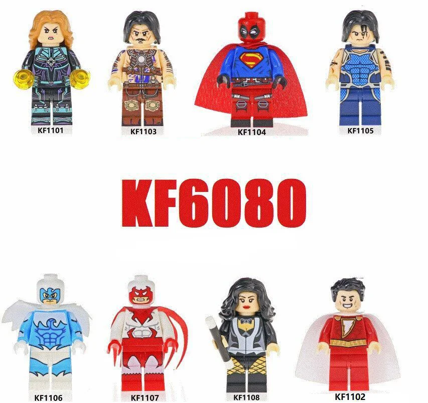 KF6080 супергероиня серия соответствует Legoing собран человек команда лидер Железный