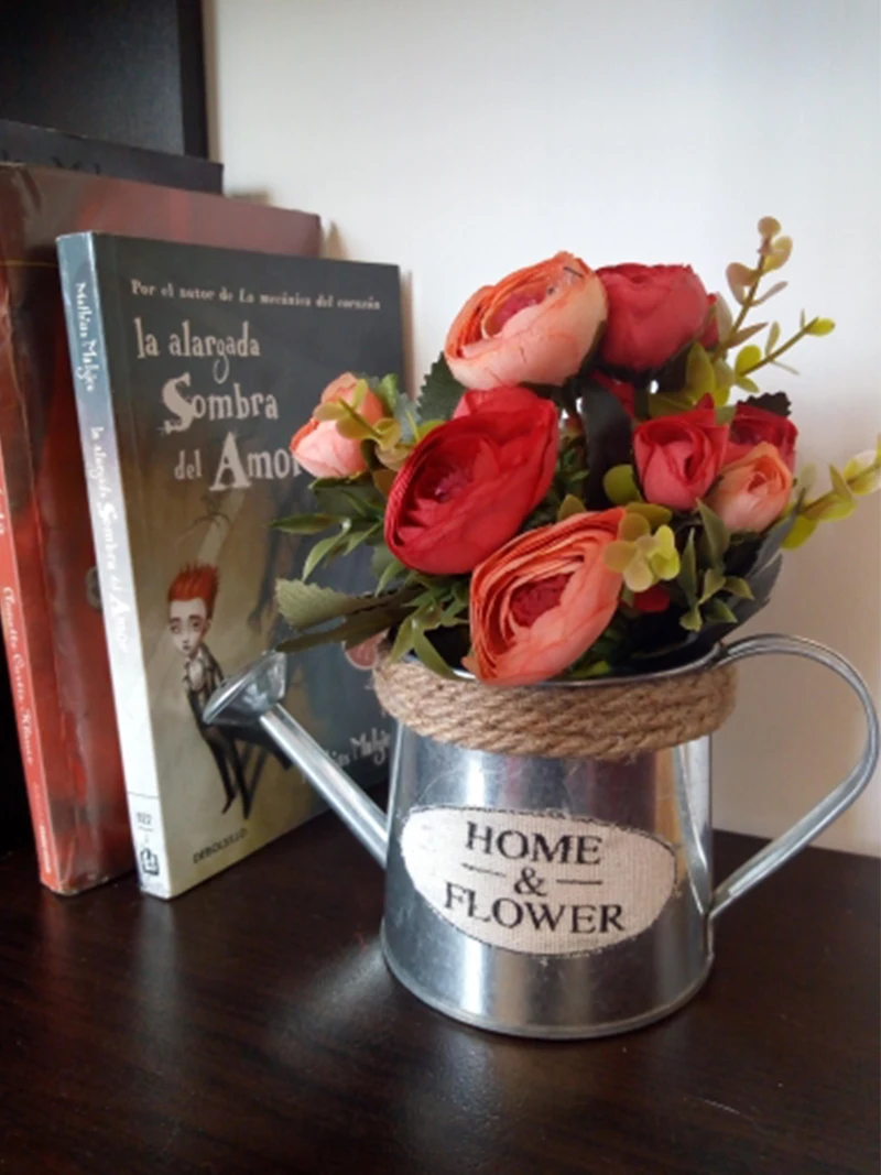 Винтажный Металлический горшок для цветов ручной работы полива Декор дома