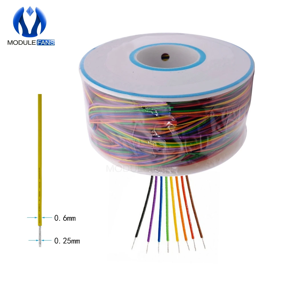 250 м 30 AWG 8 жильный 0 25 мм B 1000 UL1423 Цветной изоляционный кабель Медь Core Тесты