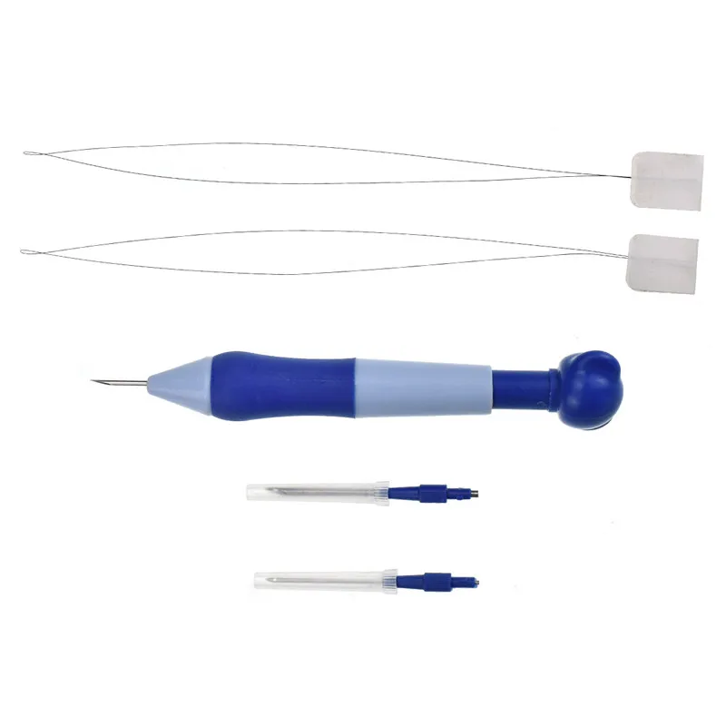 

Magic Knitting Needles Tools Embroidery Punch Needle Kit Needlework Stitc Embroidery Needle Pen Weaving DIY Sewing Tools Set