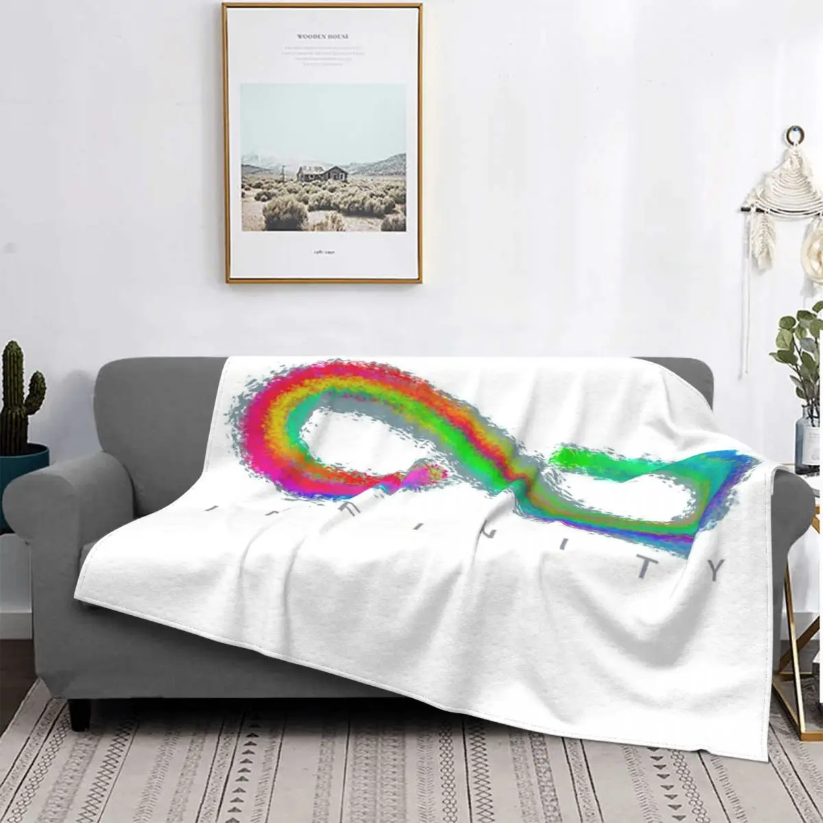 

Manta Retro con símbolo del infinito, colcha a cuadros para cama, sofá, manta de verano, textil de lujo para el hogar