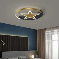 minimalist modern black gold star round ceiling lamp led for bedroom living study room restraunt home decorative light fixture
