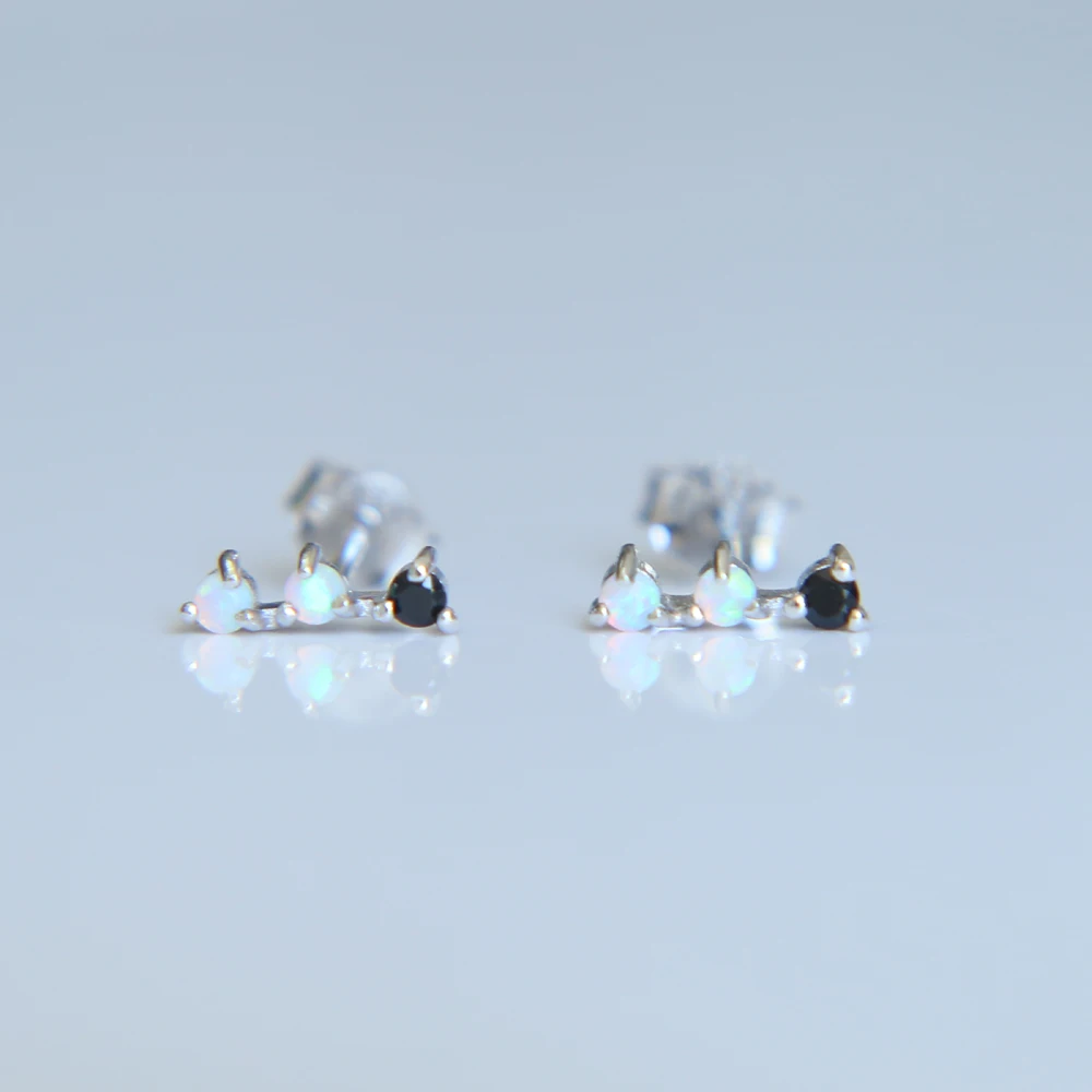 Hot Sale Earrings Brincos Earings Jewelry Factory High Quality Elegant Cute Dainty Opal Studs 100% 925 Sterling Cz Earring | Украшения и