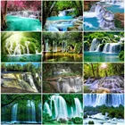 Алмазная вышивка с пейзажем, квадратная картина для Стразы