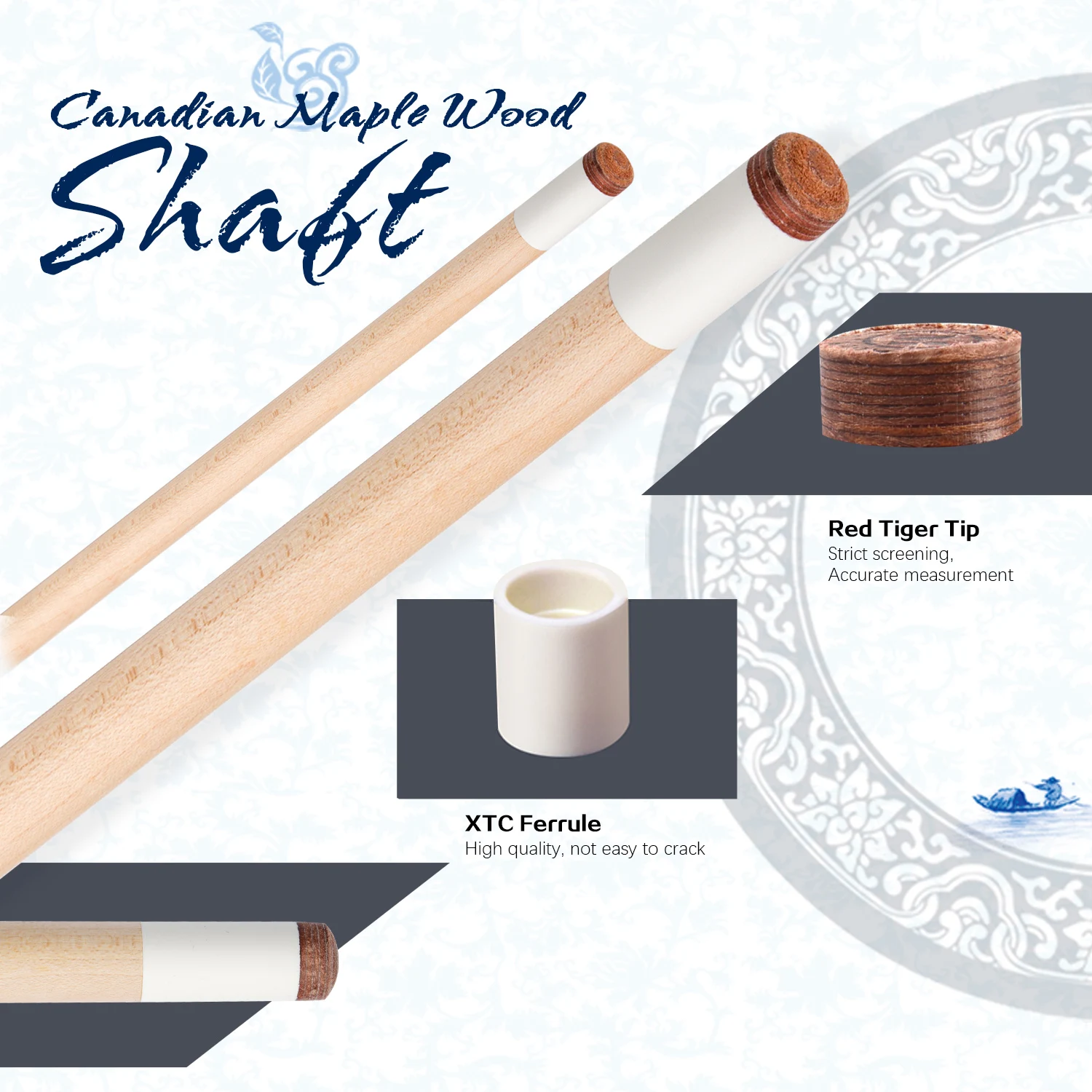 ZOKUE Billiard Cue 3/8*8 Radial Pin Pool Stick Featured Canadian Hard Maple 160cm 12.75mm With bolt For Tall Man | Спорт и