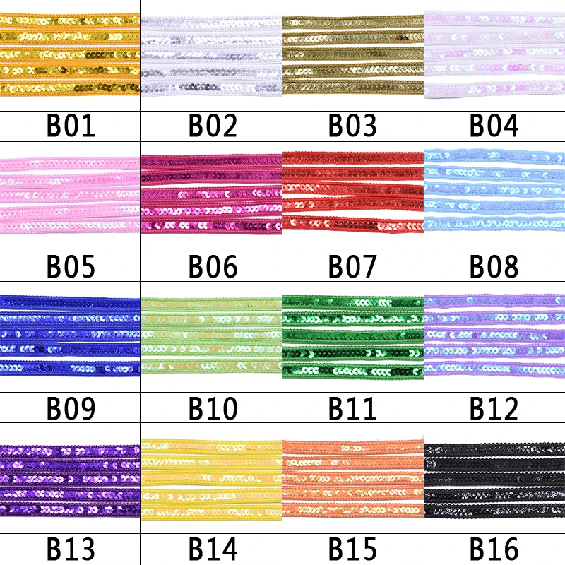 5Meter 12mm Gold Silver White Red Sequin Lace Trim Ribbon Fabric For Wedding Cloth Headdress DIY Sewing Accessories | Дом и сад