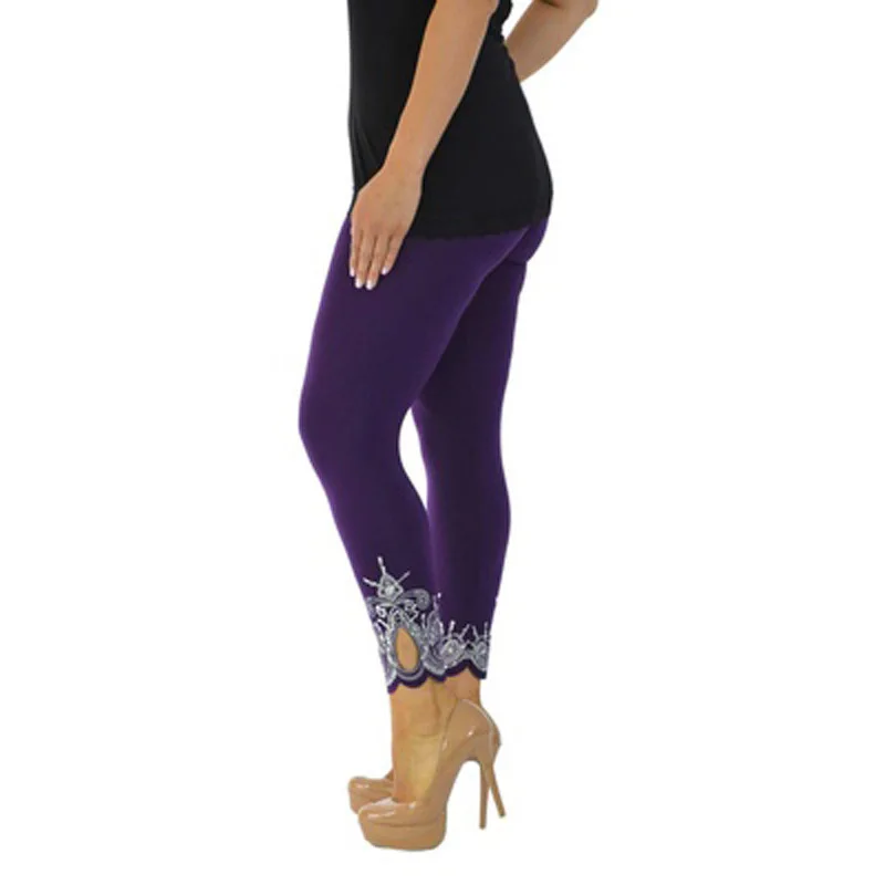 

Women's Leggings 2021 Slim Thin Printing Cropped Pants Breathable Hip Lift
