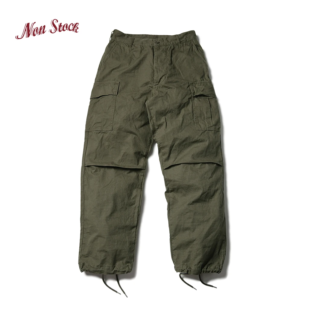 

Bronson 1969 US Army 5th Model Jungle Fatigue Tropical Combat Pants Men's Multi Bag Military Pant Loose Cargo Trousers