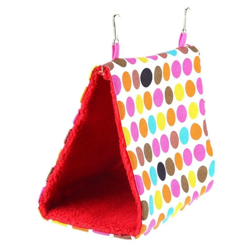 

Bird Hanging Cave Plush Warm Shed Cage Sleeping Bed Parrot Hamster Hammock Triangle Bird House Bird Nest Tent Shelter Rest Place