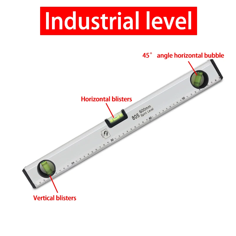 Высокий точный спиртовой уровень Магнитный высокий подшипник линейка рычаг пузырьки ржавчины горизонтальная линейка спиртовой уровень баланс линейка