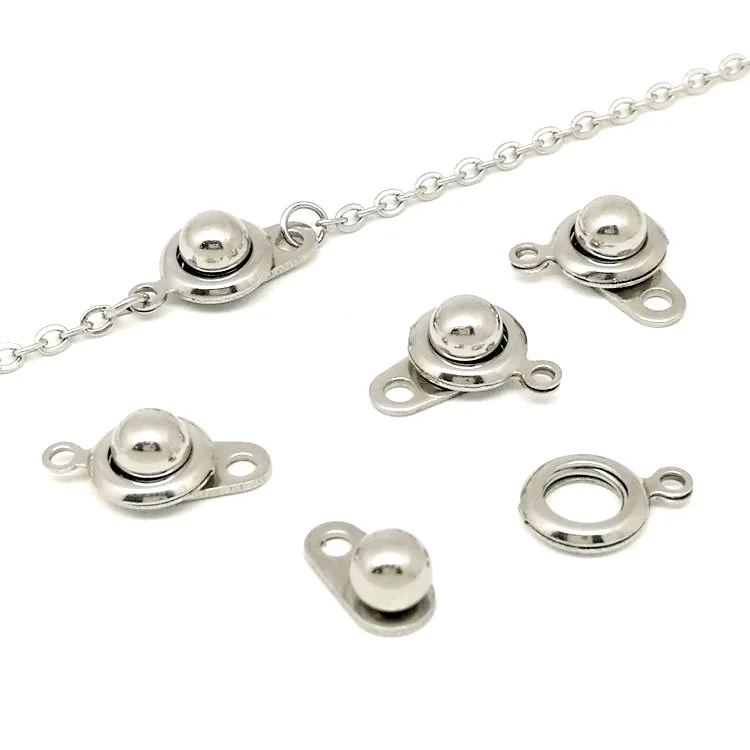 Жемчужная застежка молния из нержавеющей стали соединитель круглая цепочка для