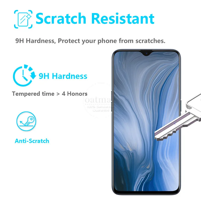 Закаленное стекло с полным покрытием для OPPO Reno Z Защитная пленка экрана Ace